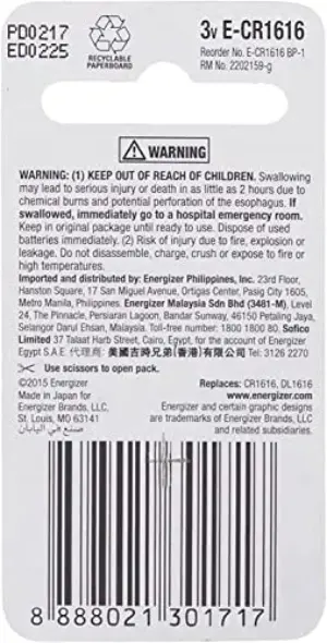 Energizer Pilha Lítio CR1616 3V