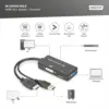 Digitus Cabo HDMI DP+DVI+VGA 0.2MT M-F/F/F