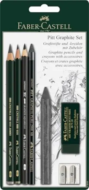 Faber-Castell Conjunto Blister Grafite 2B 6B Madeira