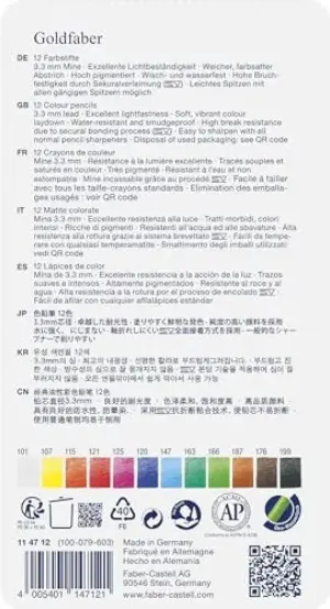 Faber-Castell Estojo de Metal Lápis Goldfaber Multicolor 12 un