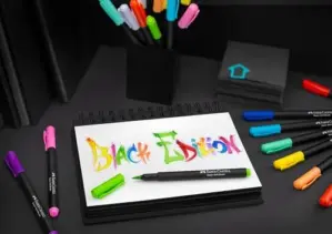 Faber-Castell Marcador Feltro Preto Ponta Pincel 20x