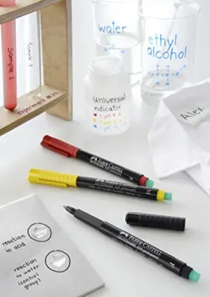 Faber-Castell Marcador Permanente Preto Médio 1mm