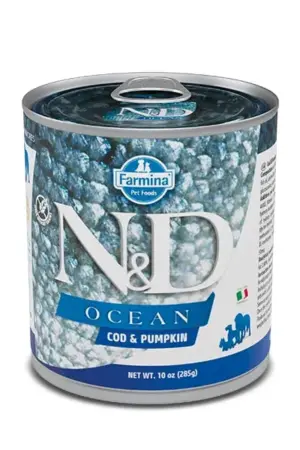 Farmina N&D Ocean Bacalhau & Abóbora 285g Ração Húmida