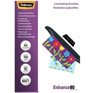 Fellowes capas de plastificar 80µm A4 100 un.
