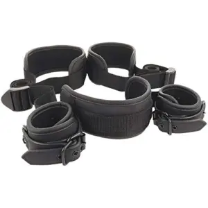 Fetish Conjunto de Amarras de Couro Vegano e Neoprene