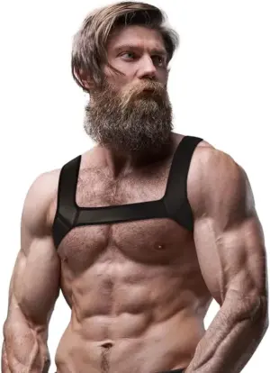 Fetish Submissive Attitude Neoprene Sport Men Harness Preto L