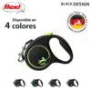 Flexi Trela de Fita 5m Peso até 15kg Preto Verde