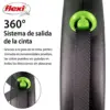 Flexi Trela de Fita 5m Peso até 15kg Preto Verde
