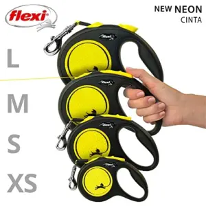 Flexi Trela em fita New Neon M 5m