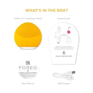 Foreo Luna 2 Mini Escova de Limpeza Facial T-Sonic Silicone Sunflower Yellow