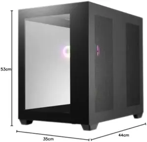 FSP CMT380A Caixa de PC ATX Preto Vidro Temperado 380mm