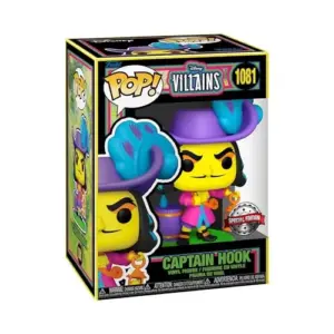 Funko Colecionável Disney Villains Captain Hook Edição Black Light