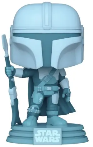 Funko Colecionável Star Wars The Mandalorian Hologram GITD