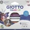 Giotto Lápis Facial Metalizadas 6 Cores