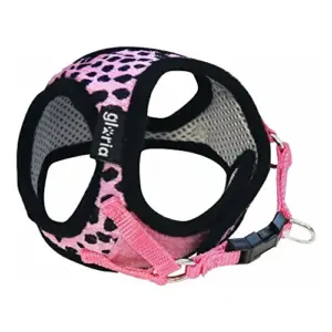Gloria Pets Arnês para Cães Leopardo Rosa Tamanho L