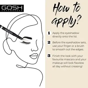 Gosh Linha Mineral Sombra de Olhos Pearly White Waterproof