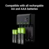Green Cell VitalCharger AA AAA Recarregador USB-C Micro USB