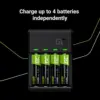 Green Cell VitalCharger AA AAA Recarregador USB-C Micro USB