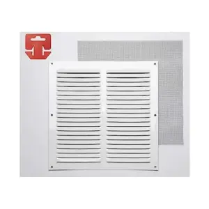 Grelha Alumínio Mosqueteiro 250x250mm Branco Lacado