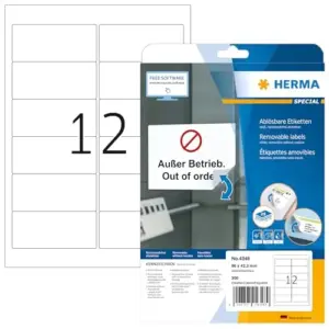 Herma Etiquetas Removíveis 4348 A4 96×42,3
