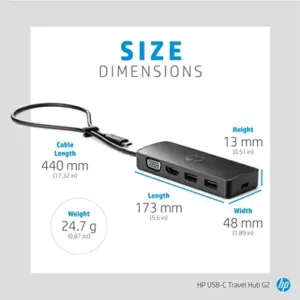 HP USB-C Travel Hub G2 Conectividade 7 portas