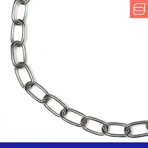 Hs Sprenger Coleira Prateado 3 mm Elos Semicomprido (65 cm)