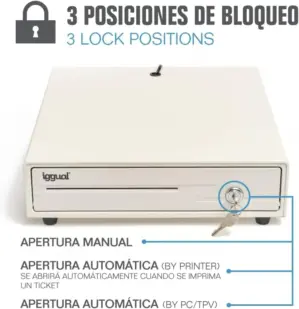 Iggual IRON-35 Gaveta de Dinheiro 42cm Branco