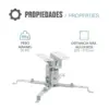 Iggual STP01 Suporte de Projetor Teto 370mm Branco