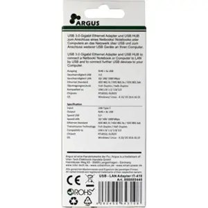 Inter-Tech USB-C Multi Adapter 3xUSB3.0 + RJ45 Gigabit Lan