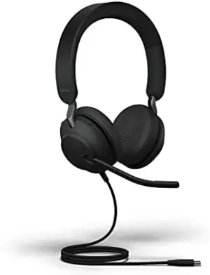 Jabra Evolve2 40 auscultador com microfone preto monofônico