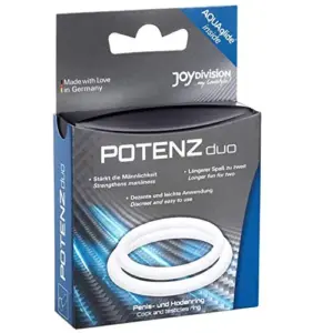 Joydivision Potenz Duo Anel Peniano Silicone Médio Branco