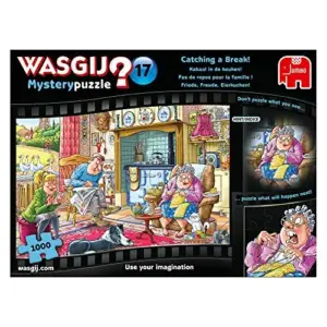 Jumbo Puzzle Wasgij Mystery Catching a Break 1000 Peças 68 x 49 cm