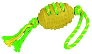 Kerbl Brinquedo Cão Bola com Corda 10x7cm Borracha Macia