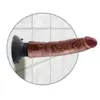 King Cock Dildo Vibrador Estimulador a Glande 17.78 cm Marron