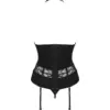 Obsessive Serafia Corset Sedutor Preto M/L Ajuste Perfeito