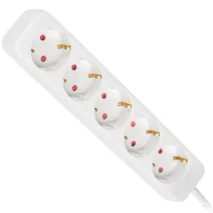 Lanberg PS0-05F-0300-W Extensão 3m com 5 tomadas Schuko