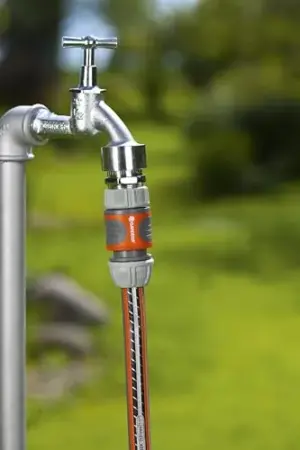 Gardena Conector de Mangueira Water Stop Cinzento/laranja 13-15 mm
