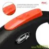 Flexi Trela de Rodadura New Neon 5 Metros Preto/Laranja