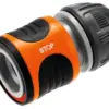 Gardena Conector de Mangueira Water Stop 13-15 mm Preto/laranja