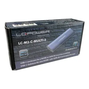 LC Power Caixa SSD-Housing para M.2 SSD NVMe SATA Antracite