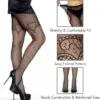 Leg Avenue Collants Rede Bordada Preto