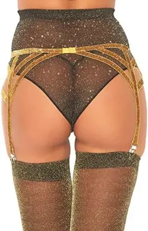 Leg Avenue Liguero Lurex Dorado