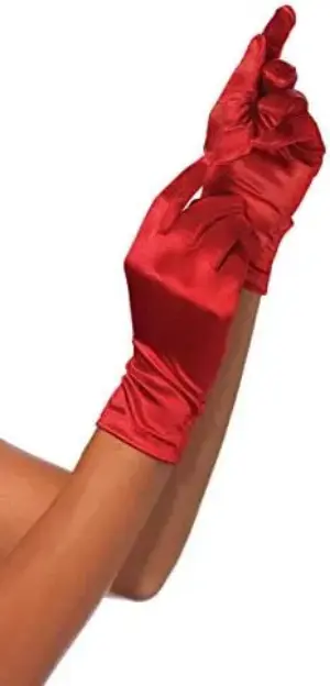 Leg Avenue Luvas Satin Red