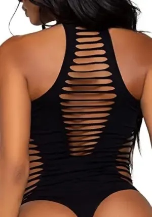 Leg Avenue Racerback Body Calça Sexy Preto Único