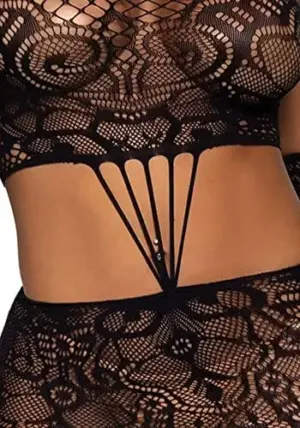 Leg Avenue Vestido e Luvas Tube Preto Tamanho Único