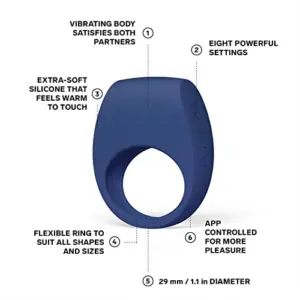 Lelo TOR 3 Silicone Azul Anel Peniano