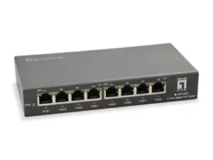 LevelOne GEP-0823 Switch 8 Portas Gigabit PoE Preto