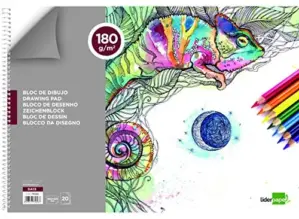 LiderPapel Bloco de Desenho Folio 180g 460×325 mm Espiral