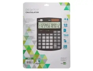 LiderPapel Calculadora de Secretaria 155x115x25 mm 12 Dígitos Solar e Pilhas