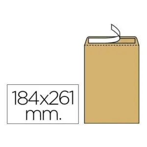 LiderPapel Envelopes Bolsa Quarto 184x261mm Castanho Kraft